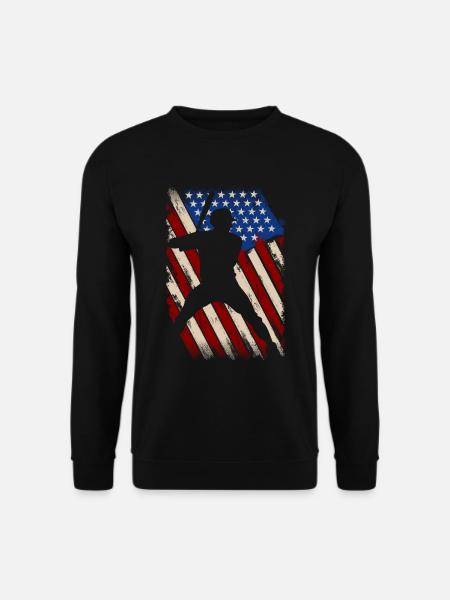 Baseball USA - Unisex Pullover - Schwarz