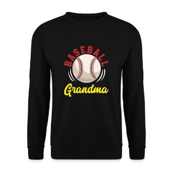 Grand-mère de baseball - Sweat-shirt Unisexe - noir - Devant - Alina (178cm) & Michal (187cm)
