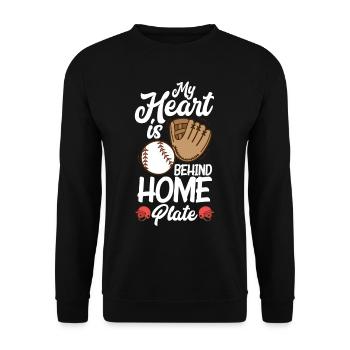 Baseball Maman Fils Amour - Sweat-shirt Unisexe - noir - Devant - Alina (178cm) & Michal (187cm)