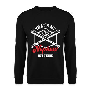 Baseball Neffe - Unisex Pullover - Schwarz - Vorne - Alina (178cm) & Michal (187cm)