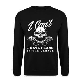 Atelier de mécanique automobile - Sweat-shirt Unisexe - noir - Devant - Alina (178cm) & Michal (187cm)