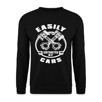 Voitures de mécanique automobile - Sweat-shirt Unisexe - noir - Devant - Alina (178cm) & Michal (187cm)
