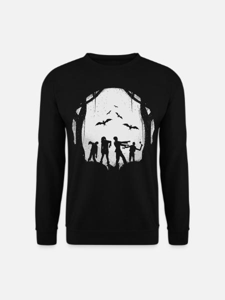 Moon Vintage Funny Simple Scary costume Halloween - Unisex Pullover - Schwarz