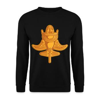 Ancient Astronaut Theory Quimbaya Airplane - Unisex Sweatshirt - black - Front - Alina (178cm) & Michal (187cm)