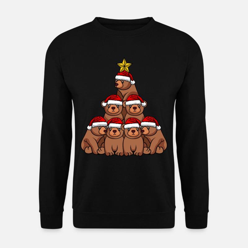 Bear Christmas Tree - Unisex Sweatshirt - black