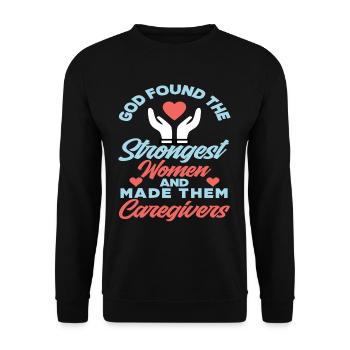 Aidante Femme forte - Sweat-shirt Unisexe - noir - Devant - Alina (178cm) & Michal (187cm)