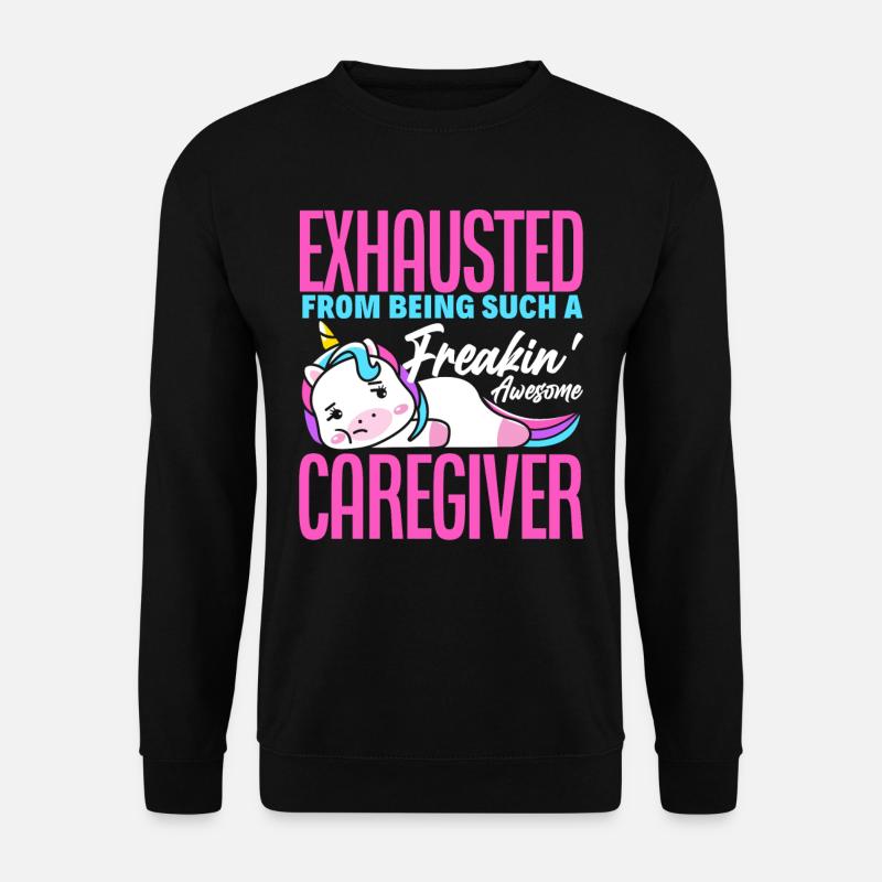 Pflegekraft Einhorn - Unisex Pullover - Schwarz