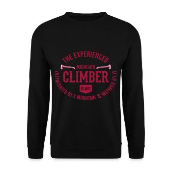Dictons d’alpinisme La montagne expérimentée - Sweat-shirt Unisexe - noir - Devant - Alina (178cm) & Michal (187cm)