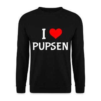 I Love Pupsen Frische Eltern - Unisex Pullover - Schwarz - Vorne - Alina (178cm) & Michal (187cm)
