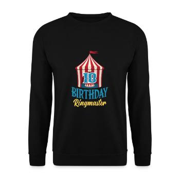 10e anniversaire Directeur de cirque Circus Lover - Sweat-shirt Unisexe - noir - Devant - Alina (178cm) & Michal (187cm)