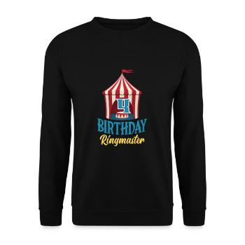 4th Birthday Circus Director Circus Lover - Unisex Sweatshirt - black - Front - Alina (178cm) & Michal (187cm)