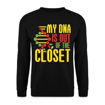 My DNA Is Out Of The Closet - Unisex Sweatshirt - black - Front - Alina (178cm) & Michal (187cm)