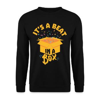 Its A Beat In A Box - Unisex Sweatshirt - black - Front - Alina (178cm) & Michal (187cm)
