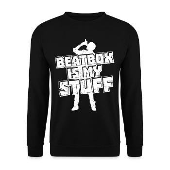 Beatbox Is My Stuff - Unisex Sweatshirt - black - Front - Alina (178cm) & Michal (187cm)