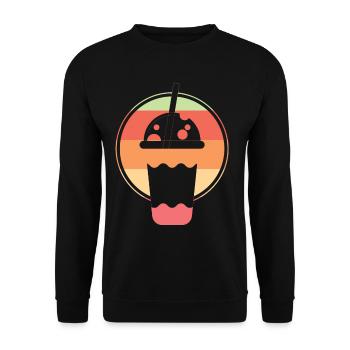 Bubble Tea Boba Tea Lover - Unisex Sweatshirt - black - Front - Alina (178cm) & Michal (187cm)