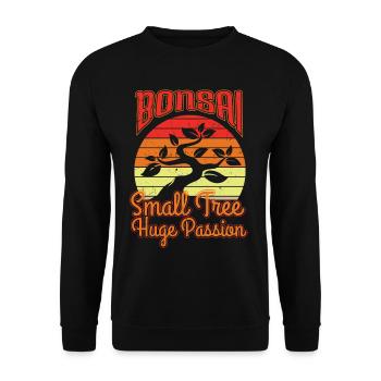 Bonsai Small Tree Huge Passion - Unisex Sweatshirt - black - Front - Alina (178cm) & Michal (187cm)