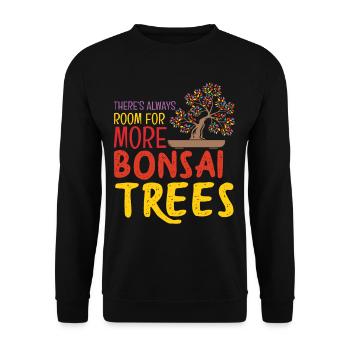Always Room For More Bonsai Trees - Unisex Sweatshirt - black - Front - Alina (178cm) & Michal (187cm)