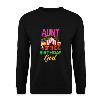 Fille d'anniversaire pour enfants de cirque de tante - Sweat-shirt Unisexe - noir - Devant - Alina (178cm) & Michal (187cm)