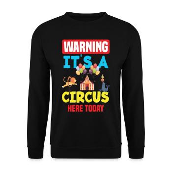 Circus Carnival Children's Birthday Party - Unisex Sweatshirt - black - Front - Alina (178cm) & Michal (187cm)