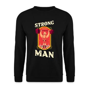 Circus Strong Man - Unisex Sweatshirt - black - Front - Alina (178cm) & Michal (187cm)