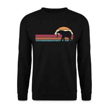 Elephant - Unisex Sweatshirt - black - Front - Alina (178cm) & Michal (187cm)