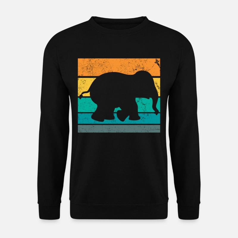 Eléphant rétro - Sweat-shirt Unisexe - noir