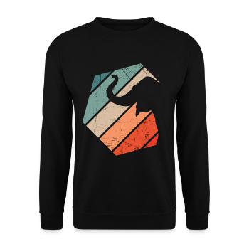 Elephant - Unisex Sweatshirt - black - Front - Alina (178cm) & Michal (187cm)