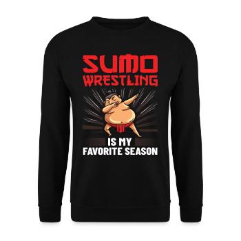 Sumo Ringen Ringkamp Ringersport Mawashi - Unisex Pullover - Schwarz - Vorne - Alina (178cm) & Michal (187cm)