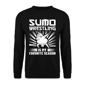 Sumo Ringen Ringkamp Ringersport Mawashi - Unisex Pullover - Schwarz - Vorne - Alina (178cm) & Michal (187cm)
