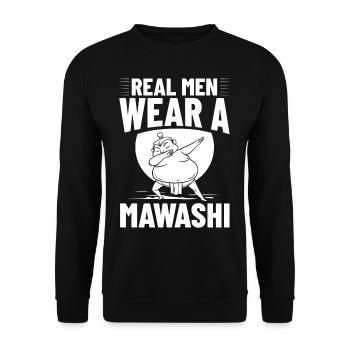 Sumo Ringen Ringkamp Ringersport Mawashi - Unisex Pullover - Schwarz - Vorne - Alina (178cm) & Michal (187cm)