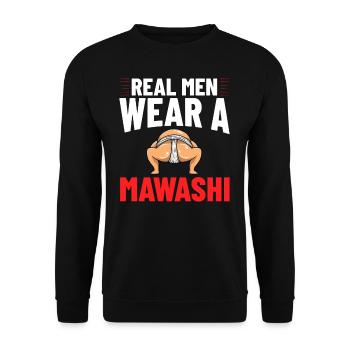 Sumo Ringen Ringkamp Ringersport Mawashi - Unisex Pullover - Schwarz - Vorne - Alina (178cm) & Michal (187cm)