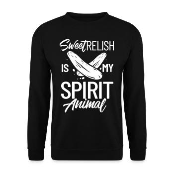 Sweet Relish Pickles Bottle Spice Jar - Unisex Sweatshirt - black - Front - Alina (178cm) & Michal (187cm)