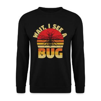 Wait I See A Bug Ants Fly Insects - Unisex Sweatshirt - black - Front - Alina (178cm) & Michal (187cm)