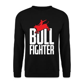 Bull Fighter Bull Riding - Unisex Sweatshirt - black - Front - Alina (178cm) & Michal (187cm)