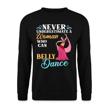 Danse du ventre Danse orientale Musique Danseur - Sweat-shirt Unisexe - noir - Devant - Alina (178cm) & Michal (187cm)