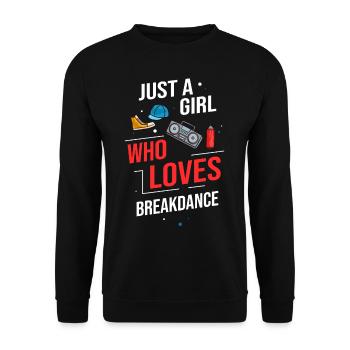 Breakdance Musik Breaking BBoy Bgirl - Unisex Pullover - Schwarz - Vorne - Alina (178cm) & Michal (187cm)