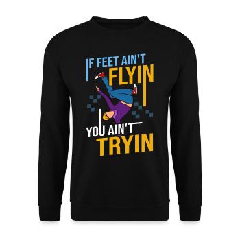 Breakdance Musik Breaking BBoy Bgirl - Unisex Pullover - Schwarz - Vorne - Alina (178cm) & Michal (187cm)