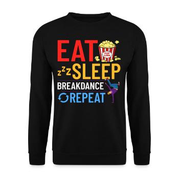 Breakdance Musik Breaking BBoy Bgirl - Unisex Pullover - Schwarz - Vorne - Alina (178cm) & Michal (187cm)