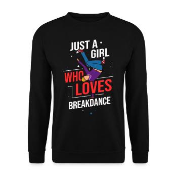 Breakdance Musik Breaking BBoy Bgirl - Unisex Pullover - Schwarz - Vorne - Alina (178cm) & Michal (187cm)