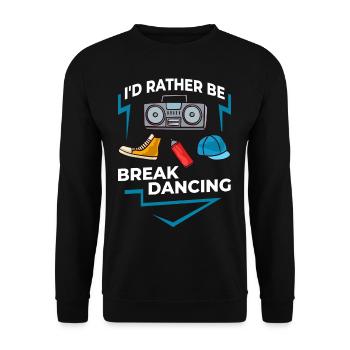 Breakdance Musik Breaking BBoy Bgirl - Unisex Pullover - Schwarz - Vorne - Alina (178cm) & Michal (187cm)