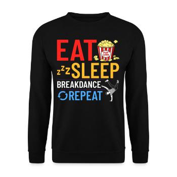Breakdance Musik Breaking BBoy Bgirl - Unisex Pullover - Schwarz - Vorne - Alina (178cm) & Michal (187cm)
