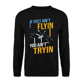 Breakdance Musik Breaking BBoy Bgirl - Unisex Pullover - Schwarz - Vorne - Alina (178cm) & Michal (187cm)