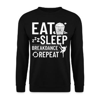 Breakdance Musik Breaking BBoy Bgirl - Unisex Pullover - Schwarz - Vorne - Alina (178cm) & Michal (187cm)