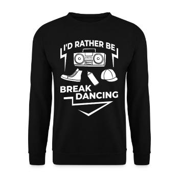 Breakdance Musik Breaking BBoy Bgirl - Unisex Pullover - Schwarz - Vorne - Alina (178cm) & Michal (187cm)