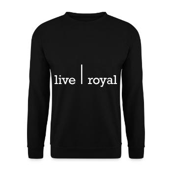 Live Royal Live | Royal FAT - Unisex Sweatshirt - black - Front - Alina (178cm) & Michal (187cm)