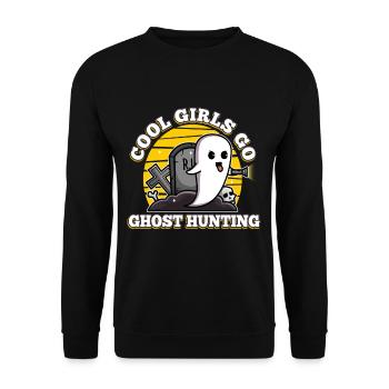 Cool girls go ghost hunting - Unisex Sweatshirt - black - Front - Alina (178cm) & Michal (187cm)
