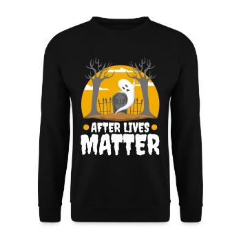 After Lives Matter - Unisex Sweatshirt - black - Front - Alina (178cm) & Michal (187cm)