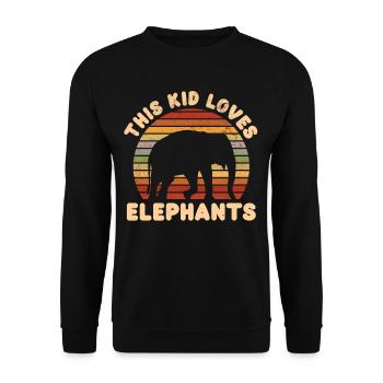 Elephant Children Child - Unisex Sweatshirt - black - Front - Alina (178cm) & Michal (187cm)