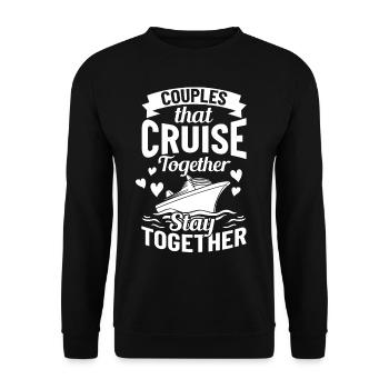 Kreuzfahrtschiff Reise Kreuzfahrt Kreuzfahrtreise - Unisex Pullover - Schwarz - Vorne - Alina (178cm) & Michal (187cm)