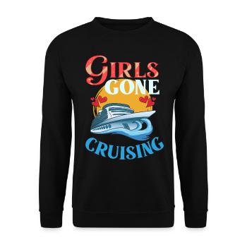 Kreuzfahrtschiff Reise Kreuzfahrt Kreuzfahrtreise - Unisex Pullover - Schwarz - Vorne - Alina (178cm) & Michal (187cm)